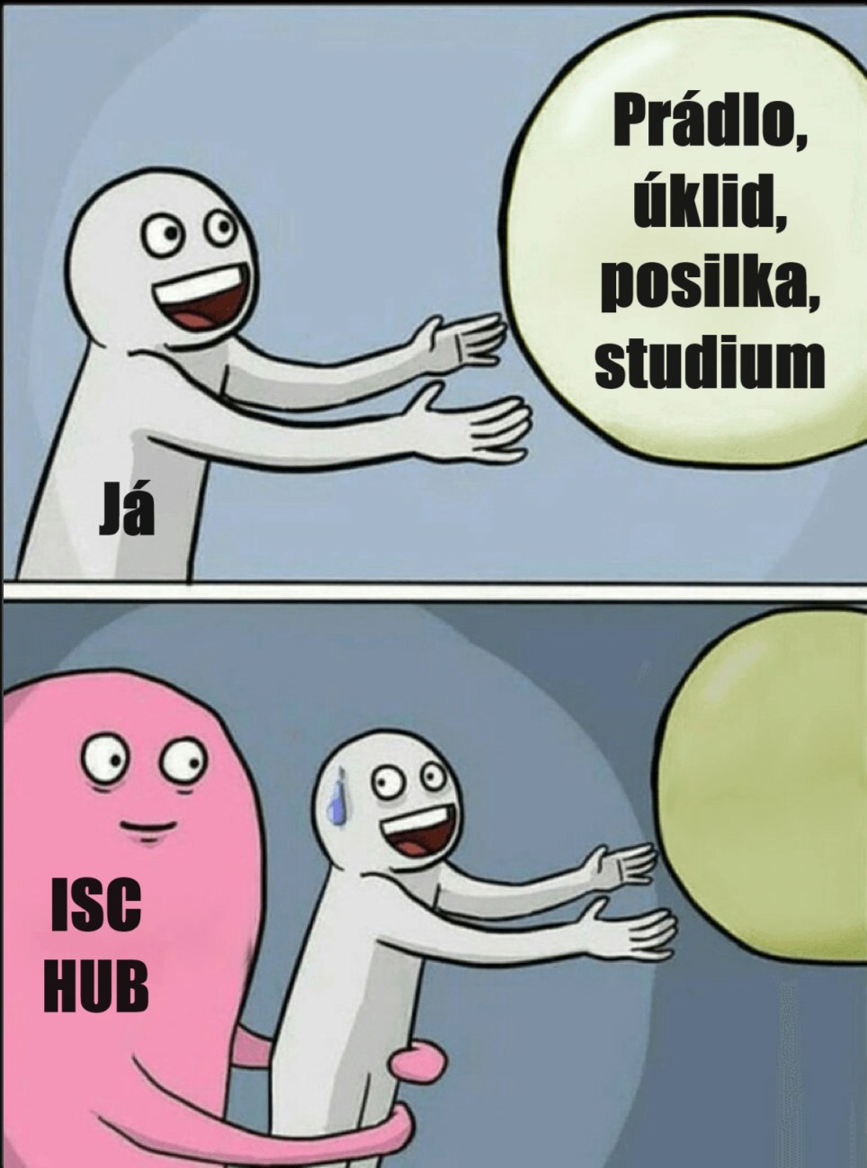 Club meme: laundry, cleaning, gym and studying — and now ISC HUB